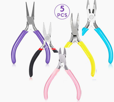 Set kliješta za popravak nakita DIY Alati za izradu i održavanje ogrlica s pincetom Komplet prstena Škare za heklanje Bakrena žica