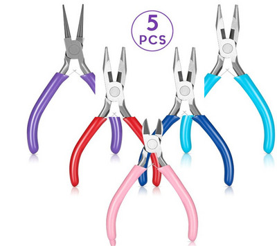 Set kliješta za popravak nakita DIY Alati za izradu i održavanje ogrlica s pincetom Komplet prstena Škare za heklanje Bakrena žica