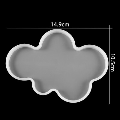 Geometric Heart Cloud Στρογγυλό Σχήμα σουβέρ Ρητίνη σιλικόνη Καλούπια χύτευσης για DIY Εποξειδική Ρητίνη Σουβέρ Δίσκος κοσμημάτων Εργαλεία