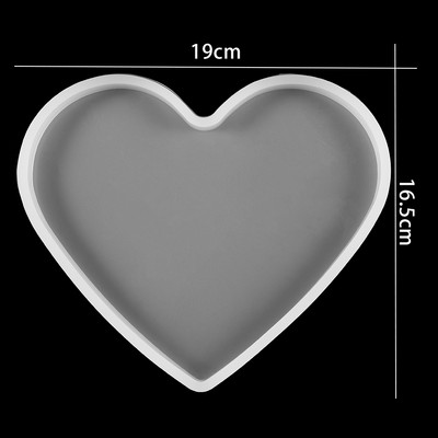 Geometric Heart Cloud Στρογγυλό Σχήμα σουβέρ Ρητίνη σιλικόνη Καλούπια χύτευσης για DIY Εποξειδική Ρητίνη Σουβέρ Δίσκος κοσμημάτων Εργαλεία