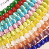 15" vrpca 4-14 mm, kristalne perle od prirodnog kamena mačje oko, glatke okrugle perle za narukvice, ručna izrada dijelova nakita "uradi sam"