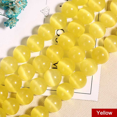 15" vrpca 4-14 mm, kristalne perle od prirodnog kamena mačje oko, glatke okrugle perle za narukvice, ručna izrada dijelova nakita "uradi sam"