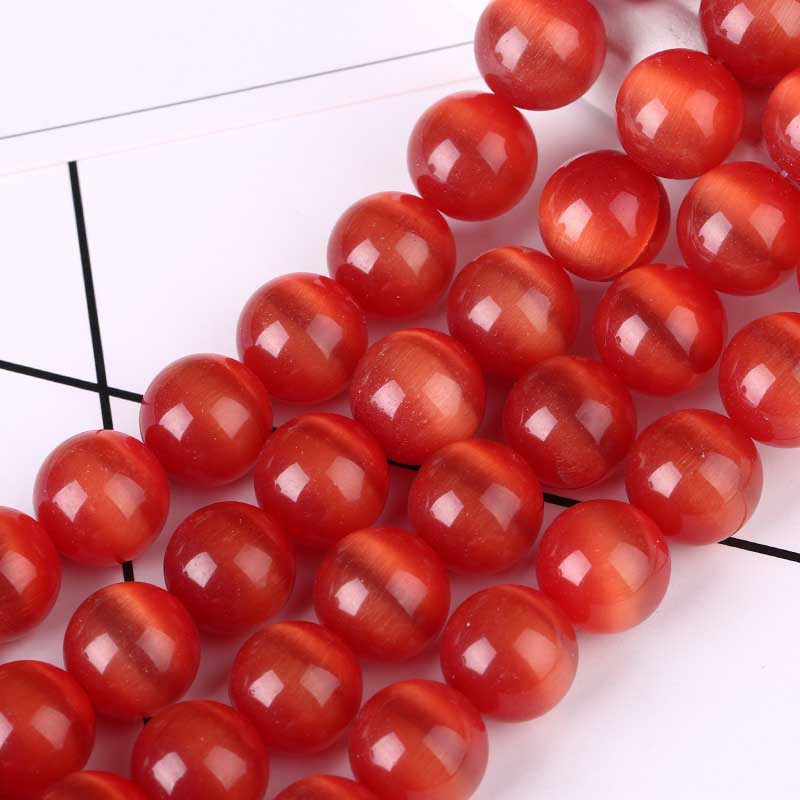 15" vrpca 4-14 mm, kristalne perle od prirodnog kamena mačje oko, glatke okrugle perle za narukvice, ručna izrada dijelova nakita "uradi sam"