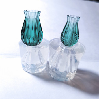 НОВА Прозрачна силиконова форма от изсушена цветна смола Декоративни занаяти Направи си сам ваза бутилка Мухъл от епоксидна смола за бижута