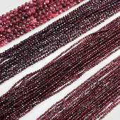 Perle od prirodnog granata Fasetirane kamene perle labave razmaknice perle 2/3/6 mm perle dragulja kamene perle za izradu nakita DIY narukvice ogrlica 15"