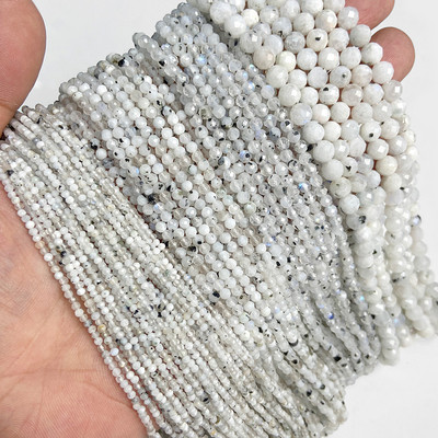 Perle od prirodnog granata Fasetirane kamene perle labave razmaknice perle 2/3/6 mm perle dragulja kamene perle za izradu nakita DIY narukvice ogrlica 15"