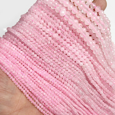 Perle od prirodnog granata Fasetirane kamene perle labave razmaknice perle 2/3/6 mm perle dragulja kamene perle za izradu nakita DIY narukvice ogrlica 15"