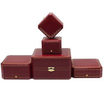 Ретро червена осмоъгълна гривна от висок клас кутия за бижута опаковка любовна гривна опаковка