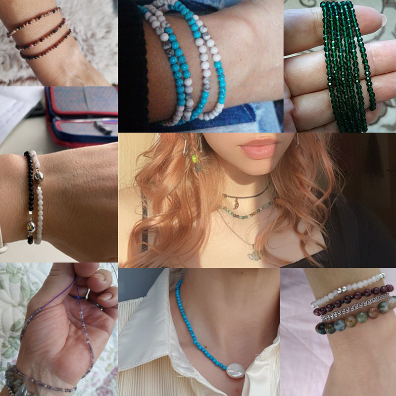 2mm 3mm 4mm margele de piatra naturala agate ochi de tigru malachit turcoaz Amazonit margele rotunde pentru realizarea de bijuterii bratara DIY 15''