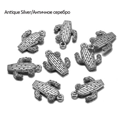 10 kom/lot privjesaka tibetanske zlatne boje kaktus privjesak 20x15 mm za DIY pribor za ručno izrađene ogrlice