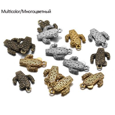 10 kom/lot privjesaka tibetanske zlatne boje kaktus privjesak 20x15 mm za DIY pribor za ručno izrađene ogrlice
