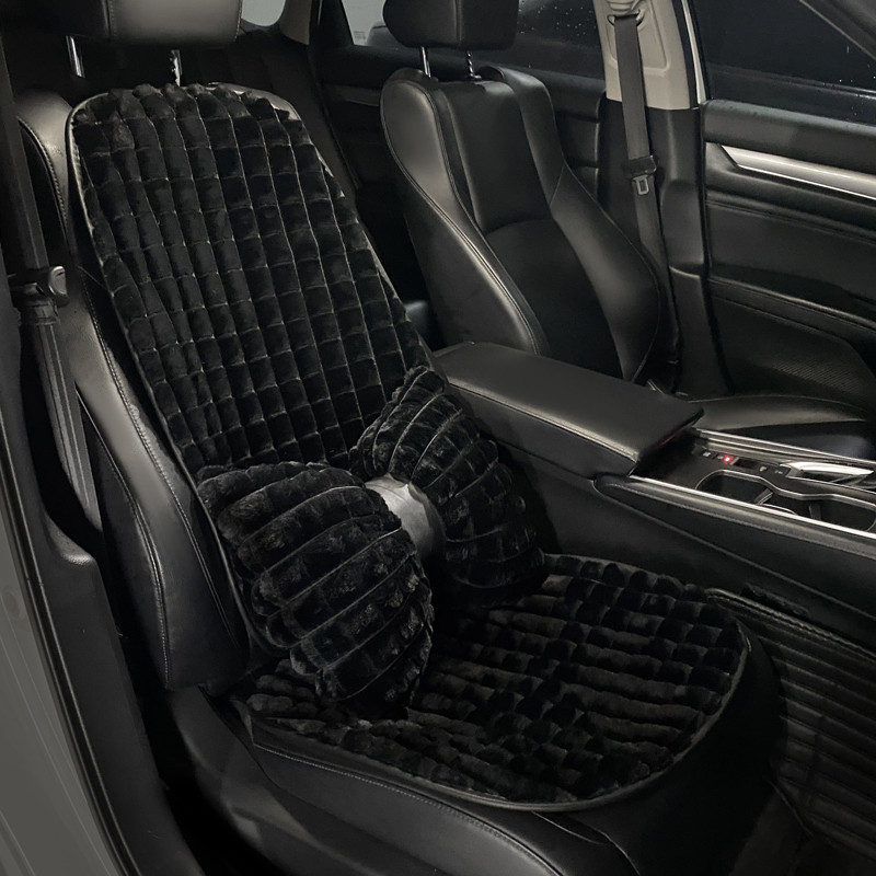 Novi dolazak iz 2022., zimski plišani puff rešetkasti jednostavni modni univerzalni jastuk za autosjedalicu Four Seasons