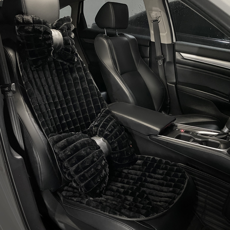 Novi dolazak iz 2022., zimski plišani puff rešetkasti jednostavni modni univerzalni jastuk za autosjedalicu Four Seasons