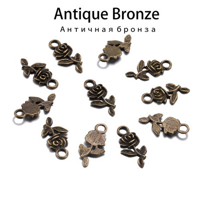 20 kom/lot privjesak cvijet ruže tibetanske antikne zlatne boje privjesak za narukvicu Ogrlica nalazi Izrada nakita DIY obrt