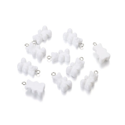 10 vnt./Siūlė Spalvingi Gummy Bear pakabukai Candy Charms Animaciniai Dervos Meškiuko Raktų Pakabukai Pasidaryk pats papuošalai Auskarai Kaklo papuošalai Priedai