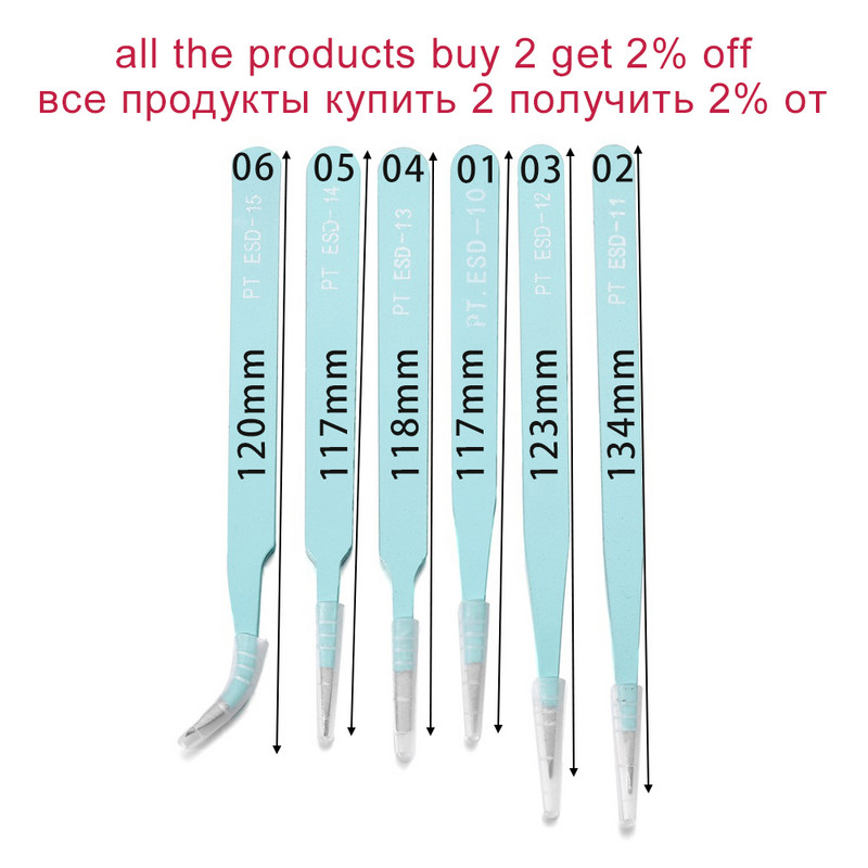 6 stilova Šarene antistatičke pincete UV epoksi alati za DIY Narukvice Naušnice Izrada nakita Pronalaženje pinceta za obrve