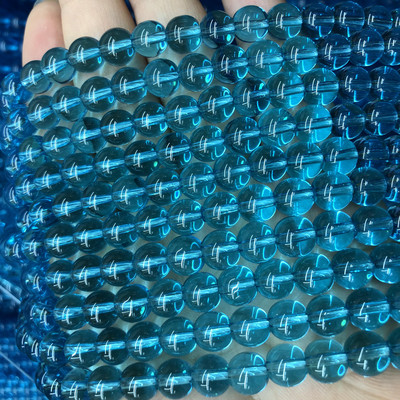 Granat Crvena Ružičasta Žuto Zelena Plava Staklene perle Okrugle labave odstojne kamene perle za izradu nakita DIY narukvice 4 6 8 10 12 mm 15"