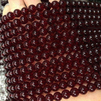 Granat Crvena Ružičasta Žuto Zelena Plava Staklene perle Okrugle labave odstojne kamene perle za izradu nakita DIY narukvice 4 6 8 10 12 mm 15"