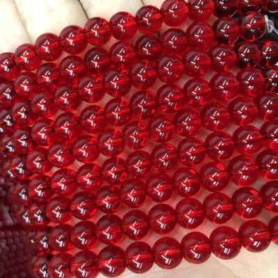 Granat Crvena Ružičasta Žuto Zelena Plava Staklene perle Okrugle labave odstojne kamene perle za izradu nakita DIY narukvice 4 6 8 10 12 mm 15"