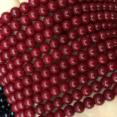 Granat Crvena Ružičasta Žuto Zelena Plava Staklene perle Okrugle labave odstojne kamene perle za izradu nakita DIY narukvice 4 6 8 10 12 mm 15"