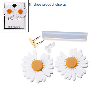 1 set naušnica Cvjetne naušnice s imitacijom bisernih naušnica, privjesak s konektorom za početnike Komplet pribora za izradu naušnica DIY