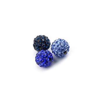 BTFBES 10 mm 20 τμχ Micro Pave Beads Pave Κρυστάλλινη μπάλα Ντίσκο Στρογγυλή Πηλός Χαλαρές χάντρες Βραχιόλι Κολιέ Κοσμήματα Κατασκευή DIY Αξεσουάρ