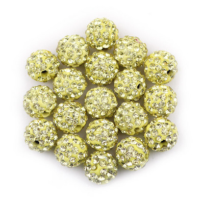 BTFBES 10mm 20db Micro Pave Beads Pave Crystal Disco Ball Kerek Agyag Laza gyöngyök Karkötő Nyaklánc Ékszer készítés Barkács kiegészítő