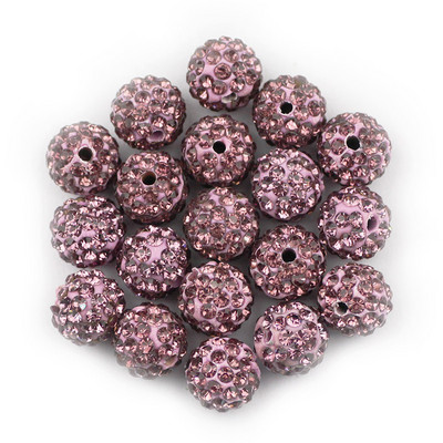 BTFBES 10mm 20db Micro Pave Beads Pave Crystal Disco Ball Kerek Agyag Laza gyöngyök Karkötő Nyaklánc Ékszer készítés Barkács kiegészítő