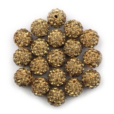 BTFBES 10mm 20db Micro Pave Beads Pave Crystal Disco Ball Kerek Agyag Laza gyöngyök Karkötő Nyaklánc Ékszer készítés Barkács kiegészítő