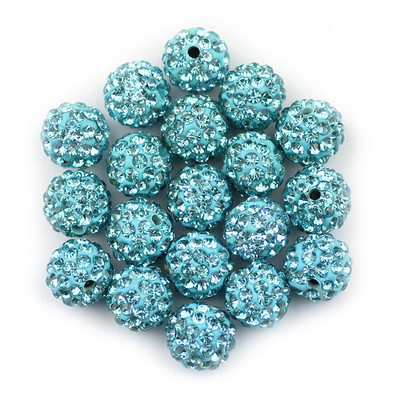 BTFBES 10mm 20db Micro Pave Beads Pave Crystal Disco Ball Kerek Agyag Laza gyöngyök Karkötő Nyaklánc Ékszer készítés Barkács kiegészítő