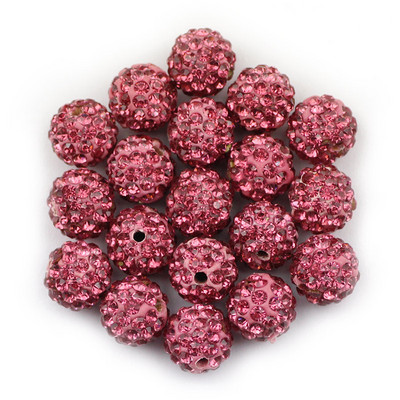 BTFBES 10mm 20db Micro Pave Beads Pave Crystal Disco Ball Kerek Agyag Laza gyöngyök Karkötő Nyaklánc Ékszer készítés Barkács kiegészítő