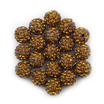 BTFBES 10mm 20db Micro Pave Beads Pave Crystal Disco Ball Kerek Agyag Laza gyöngyök Karkötő Nyaklánc Ékszer készítés Barkács kiegészítő