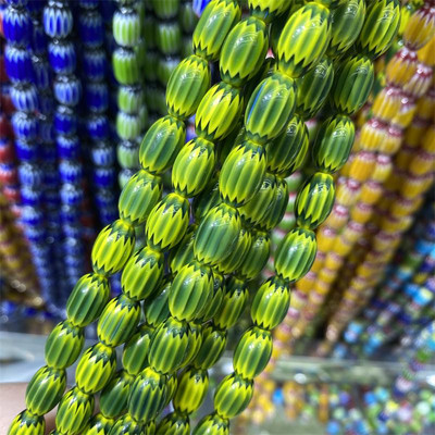 8x12mm formă de butoi în stil Nepal mărgele de sticlă lucrate manual, imprimare spațială, mărgele de lucrare în lampă, în vrac, fabricarea de bijuterii, colier de brățări