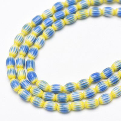 8x12mm formă de butoi în stil Nepal mărgele de sticlă lucrate manual, imprimare spațială, mărgele de lucrare în lampă, în vrac, fabricarea de bijuterii, colier de brățări