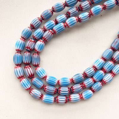 8x12mm formă de butoi în stil Nepal mărgele de sticlă lucrate manual, imprimare spațială, mărgele de lucrare în lampă, în vrac, fabricarea de bijuterii, colier de brățări