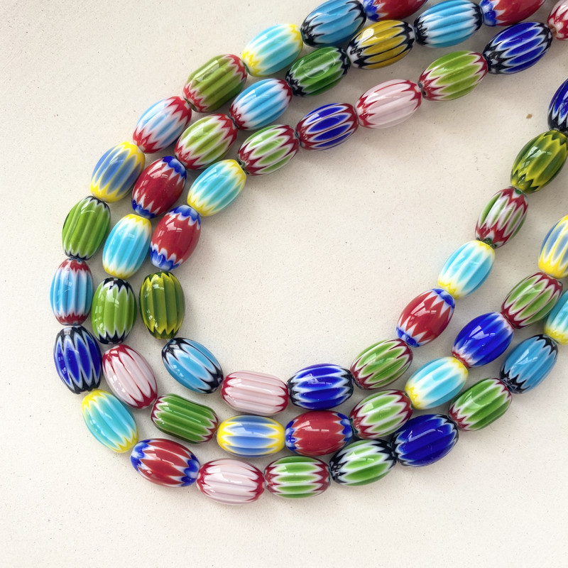 8x12mm formă de butoi în stil Nepal mărgele de sticlă lucrate manual, imprimare spațială, mărgele de lucrare în lampă, în vrac, fabricarea de bijuterii, colier de brățări