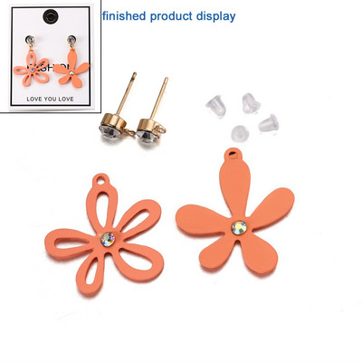 1 par/komplet šarenih cvjetnih naušnica mješovitih stilova Sunčane cvjetne legure privjesak naušnice s nitnama Set za DIY izradu nakita Naušnice
