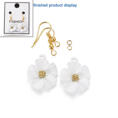 1 par/komplet šarenih cvjetnih naušnica mješovitih stilova Sunčane cvjetne legure privjesak naušnice s nitnama Set za DIY izradu nakita Naušnice