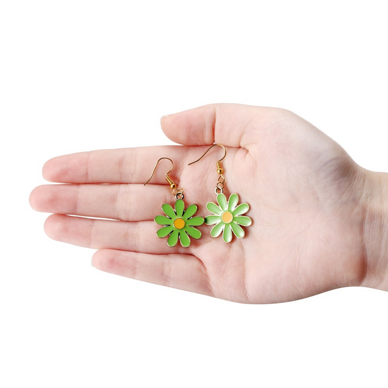 1 par/komplet šarenih cvjetnih naušnica mješovitih stilova Sunčane cvjetne legure privjesak naušnice s nitnama Set za DIY izradu nakita Naušnice