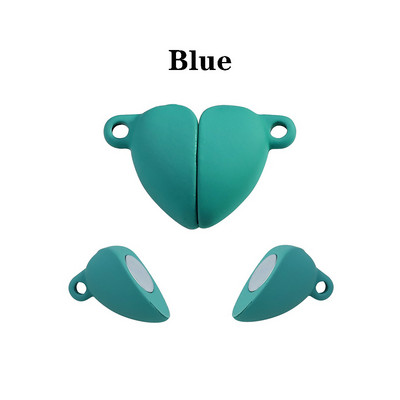 5 kompleta/vrećica u obliku srca, magnetske spojene kopče, šarene kožne uzice, konektor za narukvicu za DIY izradu nakita ogrlica za par