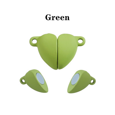 5 kompleta/vrećica u obliku srca, magnetske spojene kopče, šarene kožne uzice, konektor za narukvicu za DIY izradu nakita ogrlica za par