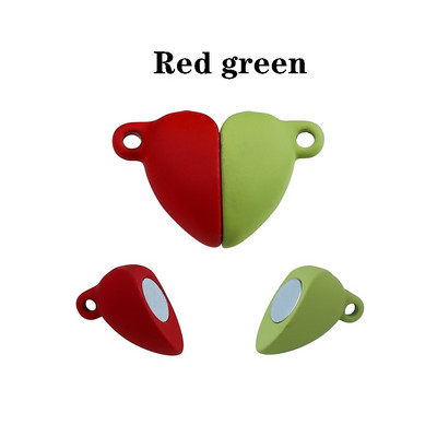 5 kompleta/vrećica u obliku srca, magnetske spojene kopče, šarene kožne uzice, konektor za narukvicu za DIY izradu nakita ogrlica za par