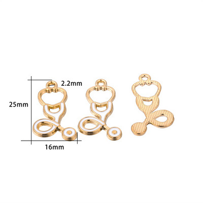 10 bucăți smalț pentru instrumente medicale, seringă, seringă, stetoscop, pandantiv pentru fabricarea de bijuterii, accesorii de artizanat