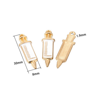 10 bucăți smalț pentru instrumente medicale, seringă, seringă, stetoscop, pandantiv pentru fabricarea de bijuterii, accesorii de artizanat