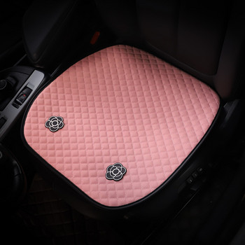 Four Seasons Universal Leather Camellia Fashion Διακοσμήσεις εσωτερικού αυτοκινήτου Προστατευτικό μαξιλάρι καθίσματος αυτοκινήτου
