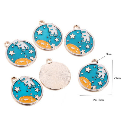 10db/készlet Kék színű Starfish Fish Tail Medálok Kulcstartók Kis medálok Kézművesség barkácsoláshoz Ékszerkészítés Kiegészítők Találatok