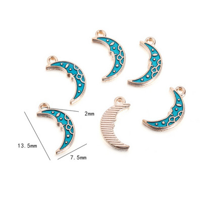 10db/készlet Kék színű Starfish Fish Tail Medálok Kulcstartók Kis medálok Kézművesség barkácsoláshoz Ékszerkészítés Kiegészítők Találatok