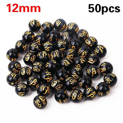 50/100kom Buddha Charms Perle crne zlatne boje s izrezbarenim zlatnim zmajem Kineska Pixiu narukvica DIY perle za izradu nakita
