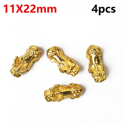 50/100kom Buddha Charms Perle crne zlatne boje s izrezbarenim zlatnim zmajem Kineska Pixiu narukvica DIY perle za izradu nakita
