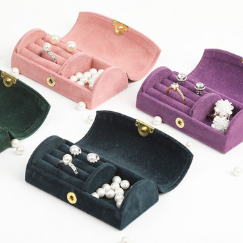 1Pc Velvet Jewelry Travel Organizer Box Φορητή Γυναικεία θήκη αποθήκευσης κοσμημάτων για κολιέ δαχτυλίδια Σκουλαρίκια Δώρα Επίδειξη κοσμημάτων